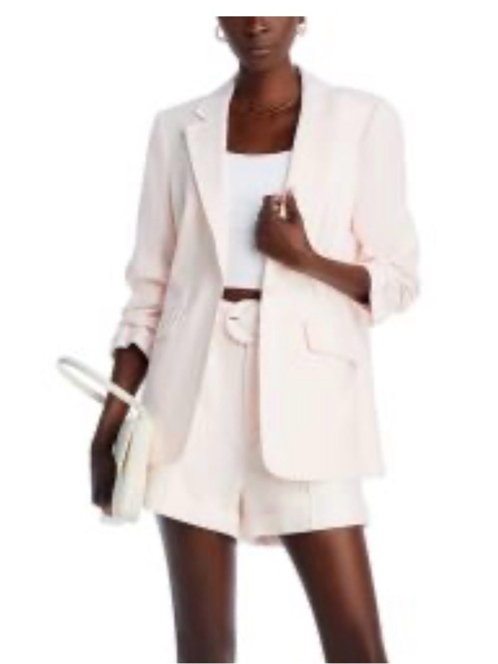 Womens Light Pink Tailored Blazer